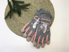 Теплі рукавиці "FROZEN" з плюшевою підкладкою для дівчинки (сірі), Solnse 02