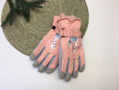Теплі рукавиці "FROZEN" з плюшевою підкладкою для дівчинки (рожеві), Solnse 02
