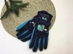 Теплі рукавиці з плюшевою підкладкою для дитини (темно-сині), Solnse 02