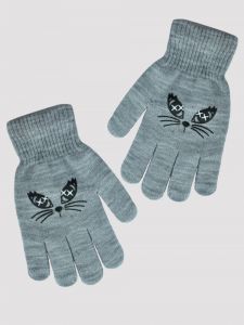 Трикотажні рукавиці всередині з легким начосом, Noviti RZ027-G-01 (сірий меланж)