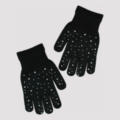 Трикотажні рукавиці всередині з легким начосом, Noviti RZ029-G-01 (чорні)