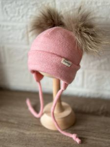 Ангоровая шапочка с флисовой подкладкой, Mini Flamingo