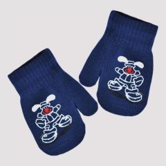 Трикотажні рукавиці на шнурку, Noviti RZ033-B-01 (сині)