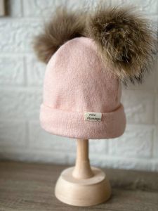 Ангорова шапочка з флісовою підкладкою, Mini Flamingo