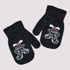 Трикотажні рукавиці на шнурку, Noviti RZ033-B-01 (темно-сірі)