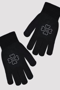 Трикотажні рукавиці всередині з легким начосом, Noviti RZ026-G-01 (чорні)