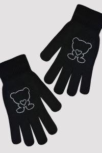 Трикотажные перчатки внутри с легким начесом, Noviti RZ026-G-01 (черные)