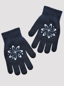 Трикотажні рукавиці всередині з легким начосом, Noviti RZ021-G-01 (темно-сині)
