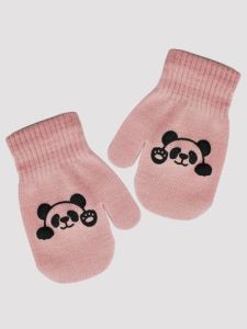 Трикотажні рукавиці на шнурку, Noviti RZ033-G-01 (рожеві)