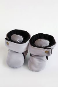 Пінетки-чобітки (сірі з чорним) для малюка, 1069
