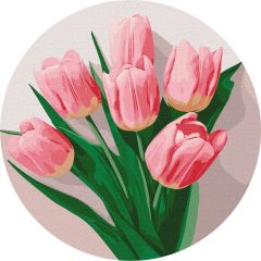 Картина за номерами "Ніжні тюльпани" d33, Ідейка КНО-R1026