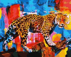 Картина за номерами "Яскравий леопард" 40*50, Ідейка КНО4338