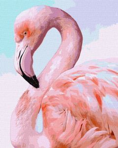Картина по номерам "Розовый фламинго" 40*50, Идейка КНО4397