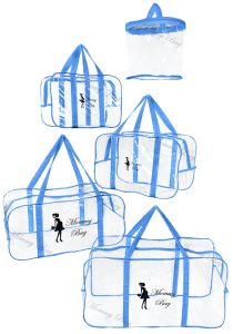 Набір з прозорих сумок у пологовий будинок, (S, M, L,XL + органайзер), Mommy Bag