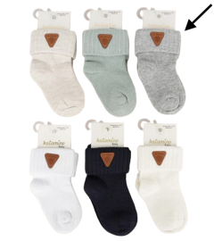 Трикотажні шкарпетки для дитини (1шт. сірі ), Katamino K46251