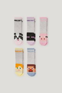 Набір трикотажних шкарпеток для дитини (5 пар) "Minecraft"
