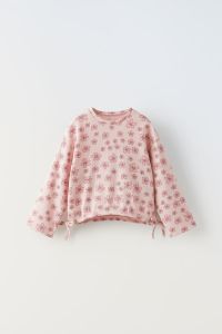 Cтильна блуза з вафельного трикотажу для дівчинки
