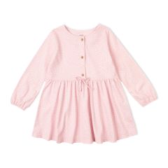Трикотажне плаття для дівчинки " Рожеві горошки",  3004D21