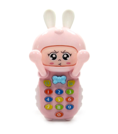 Игрушка музыкальная "Телефон - Зайка Малыш" (розовая) PL-721-49