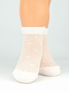 Шкарпетки для дитини, SB074-G-01 (білі/сердечка)