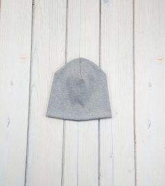 Двойная трикотажная шапочка для ребенка (серый), 56-14 Mokkibym