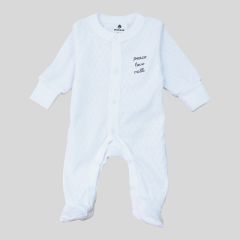 Чоловічок з ажурного трикотажу для малюка (білий), Minikin 2418105