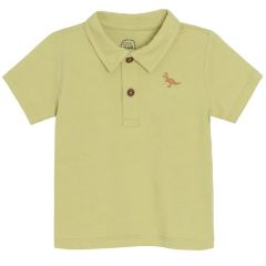 Трикотажная футболка-поло для мальчика 1шт.(зеленая)