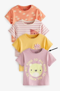 Трикотажна футболка для дівчинки 1шт. (фіолетова з принтом)