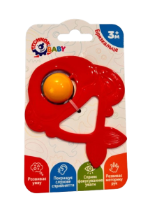 Игрушка "Погремушка", ТехноК 9338 (рыбка/красная)