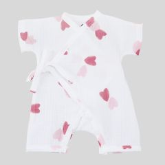 Мусліновий пісочник для дитини (Кимоно/молочный/розовый), Minikin 223014