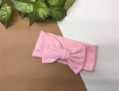 Трикотажная повязка для девочки (розовая), 02867