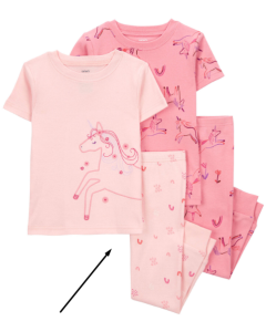 Трикотажная пижама для девочки 1 шт. (светло-розовая)