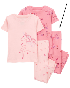 Трикотажная пижама для девочки 1 шт. (розовая)