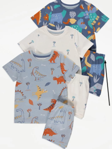 Трикотажная пижама для мальчика 1 шт. (синяя с принтом)