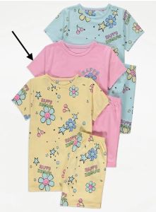 Трикотажная пижама для девочки 1шт.  (розовая с шортами)