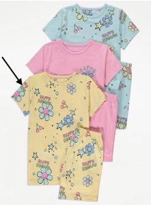 Трикотажная пижама для девочки 1шт.  (желтая с шортами)