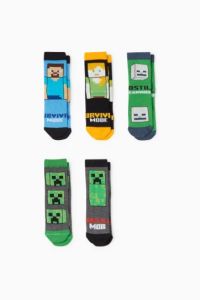 Набор трикотажных носков для ребенка (5 пар) "Minecraft", 41954201