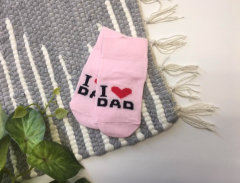 Трикотажные носки для малыша (i love dad, розовые), 153 SULLUN