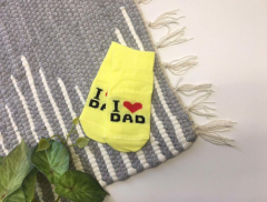 Трикотажные носки для малыша (i love dad, желтые), 153 SULLUN