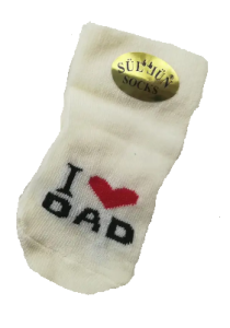 Трикотажные носки для малыша (i love dad, молочные), 153 SULLUN