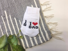 Трикотажні шкарпетки для малюка (i love dad, білі), 153 SULLUN
