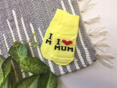Трикотажные носки для малыша (i love mum, желтые), 152 SULLUN