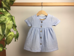 Муслінове плаття для дівчинки (блакитне), Lotex 055-11