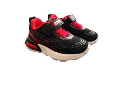 Текстильні кросівки для дитини, E-102 black/red