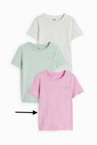 Трикотажная футболка для девочки 1 шт. (розовая), 2215416