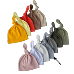 Трикотажна шапка з вузликом для дитини (сіра) 1шт, TaNa Baby, 16