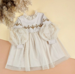Трикотажна сукня з вишивкою та фатином "Ніккі", Ліо 13190-26