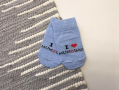 Трикотажні шкарпетки для малюка (i love mum&dad, блакитні), 151 SULLUN