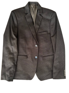 Стильный пиджак для мальчика (черный в клеточку), 4482