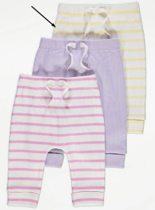 Трикотажні штани в рубчик для дитини 1 шт. (жовта смужка)